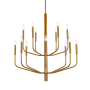 Dainolite Eleanor 14 Light 32" Wide Candle Style Chandelier Aged Brass