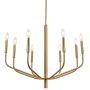 Dainolite Eleanor 8 Light 32" Wide Taper Candle Chandelier Aged Brass