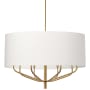 Dainolite Eleanor 8 Light 38" Wide Drum Chandelier Aged Brass / White