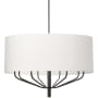 Dainolite Eleanor 8 Light 38" Wide Drum Chandelier Matte Black / White