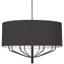 Dainolite Eleanor 8 Light 38" Wide Drum Chandelier Matte Black / Black