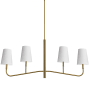 Dainolite Eleanor 4 Light 53" Wide Linear Chandelier Aged Brass