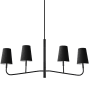 Dainolite Eleanor 4 Light 53" Wide Linear Chandelier Matte Black