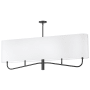 Dainolite Eleanor 4 Light 54" Wide Linear Chandelier Matte Black / White