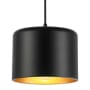 Dainolite Emilia 8" Wide Mini Pendant Aged Brass / Matte Black
