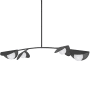 Dainolite Emma 4 Light 41" Wide Linear Pendant Matte Black