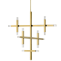 Dainolite Francesca 14 Light 36" Wide LED Abstract Chandelier Aged Brass