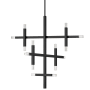 Dainolite Francesca 14 Light 36" Wide LED Abstract Chandelier Matte Black