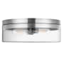 Dainolite Fiona 2 Light 14" Wide Flush Mount Drum Ceiling Fixture Polished Chrome / Clear