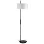 Dainolite Fitzgerald 62" Tall Buffet Floor Lamp Matte Black / White
