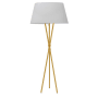 Dainolite Gabriela 62" Tall Tripod Floor Lamp Aged Brass / White