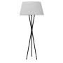 Dainolite Gabriela 62" Tall Tripod Floor Lamp Matte Black / White