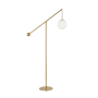 Dainolite Holly 67" Tall Boom Arm Floor Lamp Aged Brass