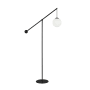 Dainolite Holly 67" Tall Boom Arm Floor Lamp Matte Black