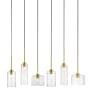 Dainolite Industrial Chic 6 Light 29" Wide Multi Light Pendant Aged Brass