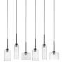 Dainolite Industrial Chic 6 Light 29" Wide Multi Light Pendant Matte Black