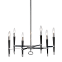 Dainolite Langford 6 Light 32" Wide Drum Chandelier Polished Chrome