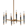 Dainolite Langford 6 Light 32" Wide Drum Chandelier Vintage Bronze