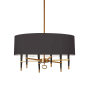 Dainolite Langford 6 Light 32" Wide Drum Chandelier Vintage Bronze / Black