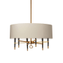 Dainolite Langford 6 Light 32" Wide Drum Chandelier Vintage Bronze / Cream