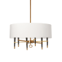 Dainolite Langford 6 Light 32" Wide Drum Chandelier Vintage Bronze / White