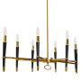 Dainolite Langford 8 Light 40" Wide Drum Chandelier with Fabric Drum Shade Vintage Bronze