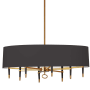 Dainolite Langford 8 Light 40" Wide Drum Chandelier with Fabric Drum Shade Vintage Bronze / Black