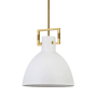 Matte White / Aged Brass