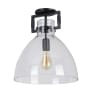 Dainolite Liberty 14" Wide Semi-Flush Ceiling Fixture Matte Black