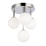 Dainolite Megallan 4 Light 11" Wide Semi-Flush Ceiling Fixture Polished Chrome