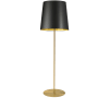 Dainolite Drum 69" Tall Floor Lamp Aged Brass / Black / Gold