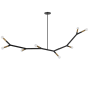 Dainolite Morgan 8 Light 60" Wide Abstract Chandelier Matte Black / Aged Brass