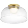 Dainolite Nadine 12" Wide Flush Mount Ceiling Fixture Aged Brass