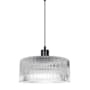 Dainolite Nadine 12" Wide Pendant Matte Black / Clear