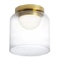 Dainolite Nadine 7" Wide Flush Mount Ceiling Fixture Aged Brass