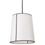 Dainolite Notched Drum 3 Light 18" Wide Pendant Black / White