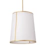 Dainolite Notched Drum 3 Light 18" Wide Pendant Gold / White