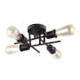 Dainolite Nebraska 4 Light 18" Wide Semi-Flush Ceiling Fixture Espresso