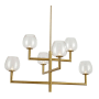 Dainolite Nora 6 Light 36" Wide Chandelier Aged Brass