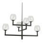 Dainolite Nora 6 Light 36" Wide Chandelier Matte Black