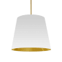 Dainolite Oversized Drum 20" Wide Pendant White / Gold