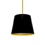 Dainolite Oversized Drum 14" Wide Pendant Black / Gold