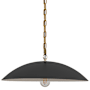 Dainolite Ofelia 20" Wide Pendant Matte Black / Aged Brass