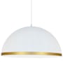 Dainolite Ofelia 20" Wide Pendant Matte White / Gold