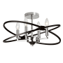 Dainolite Paloma 4 Light 18" Wide Semi-Flush Ceiling Fixture Polished Chrome / Matte Black