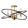 Dainolite Paloma 4 Light 18" Wide Semi-Flush Ceiling Fixture Vintage Bronze / Matte Black