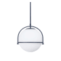 Dainolite Paola 12" Wide Pendant Matte Black / White