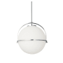 Dainolite Paola 12" Wide Pendant Polished Chrome / White