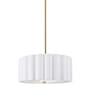 Dainolite Pacifica 3 Light 16" Wide Pendant White / Aged Brass