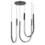 Dainolite Pacari 27" Wide LED Abstract Multi Light Pendant Matte Black / White